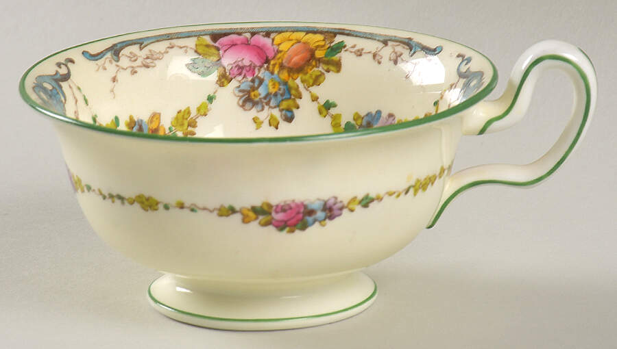 Grosvenor (W697, Cream Rim) Footed Cup by Wedgwood-1