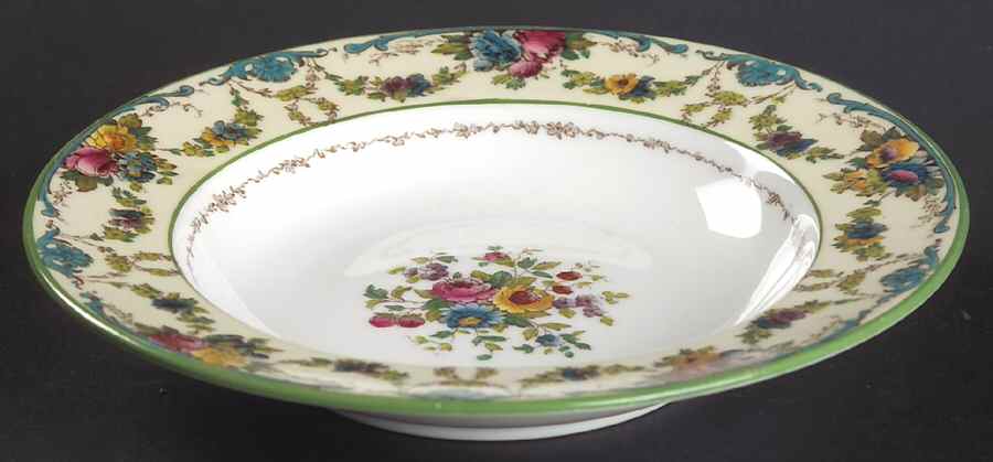 Grosvenor (W697, Cream Rim) Rim Fruit/Dessert (Sauce) Bowl by Wedgwood-1