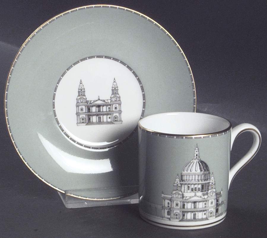Grand Tour Bond Shape Demitasse Cup and Saucer Set by Wedgwood-1