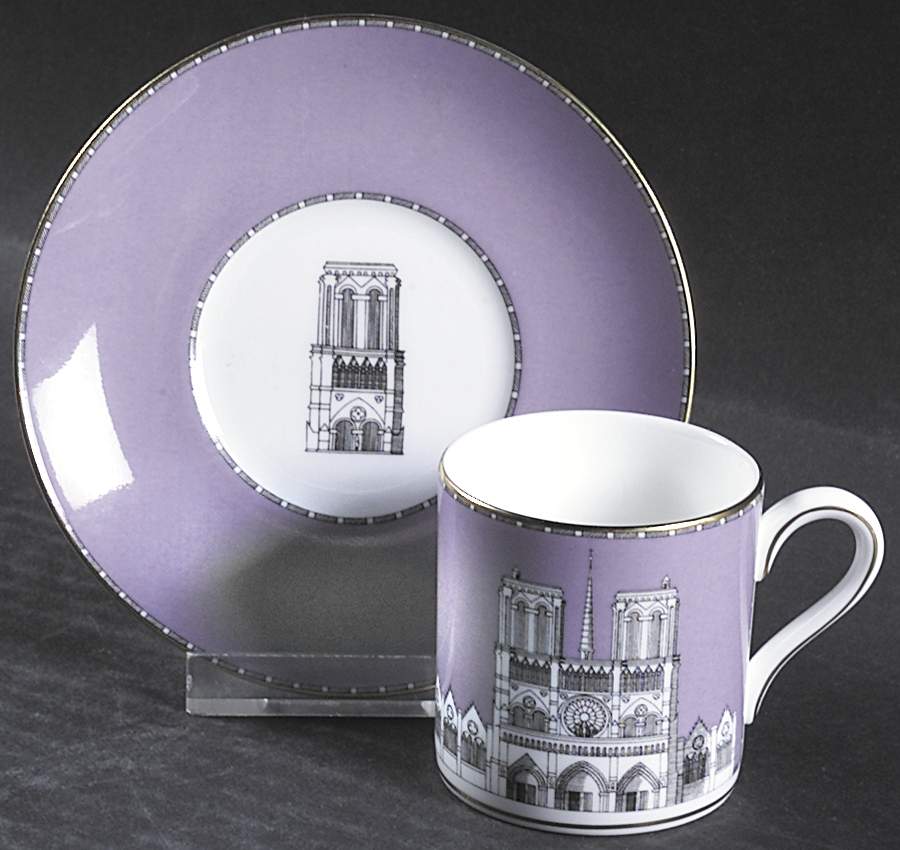 Grand Tour Bond Shape Demitasse Cup and Saucer Set by Wedgwood-1