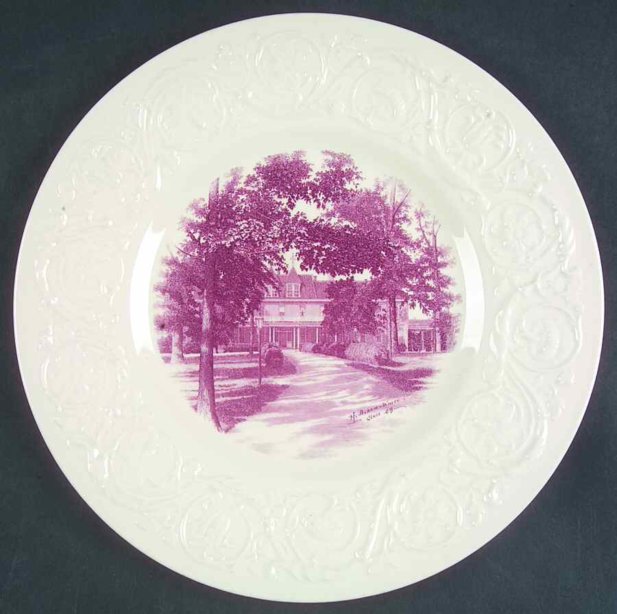 Guilford College Mulberry Dinner Plate by Wedgwood-1