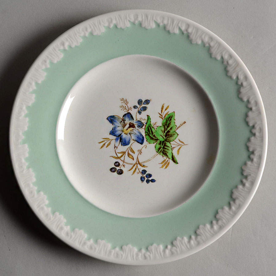 Hampton Court (Green Rim) Bread & Butter Plate by Wedgwood-1