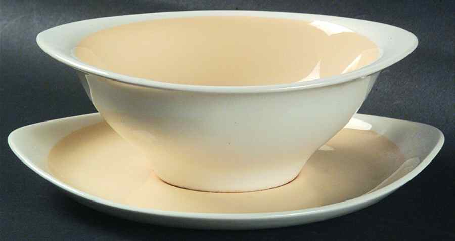Harvest Moon Flat Cream Soup Bowl & Saucer Set by Wedgwood-1