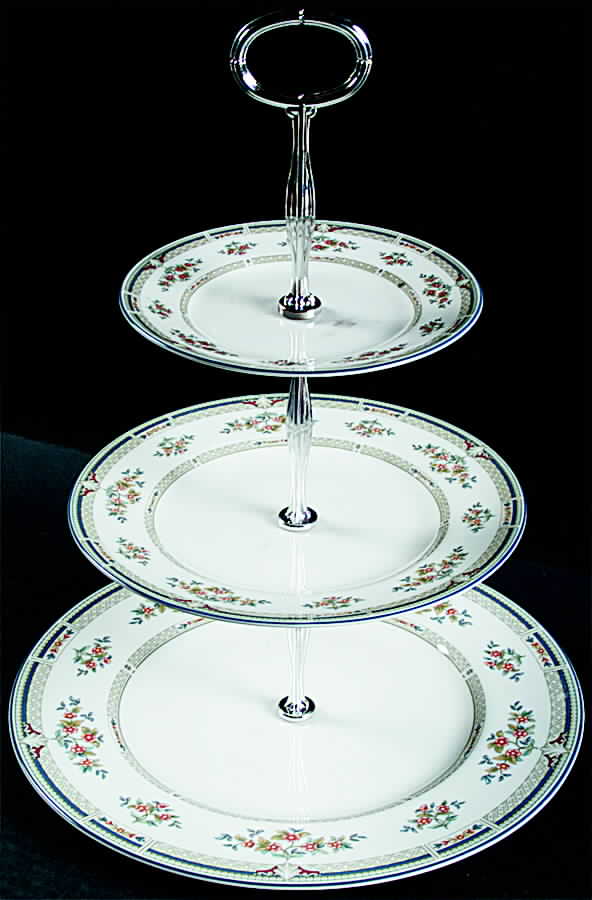 Hampshire 13 7/8"-14 1/4" 3-Tiered Serving Tray(DP,SP,BB) HC by Wedgwood-1