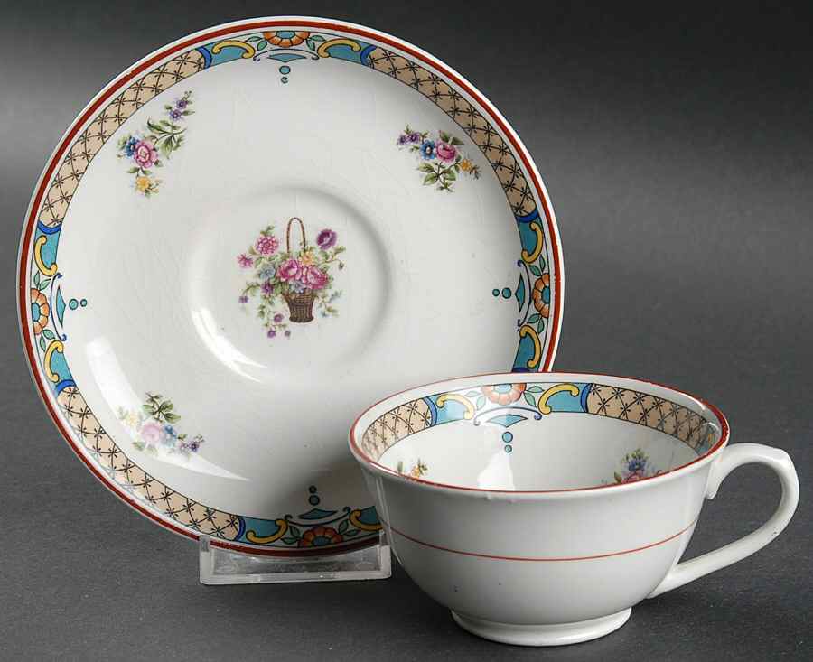 Hampton Footed Cup & Saucer Set by Wedgwood-1