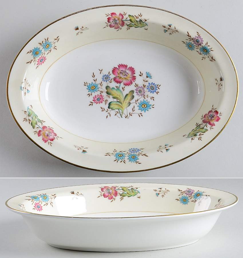 Harewood 10" Oval Vegetable Bowl by Wedgwood-1