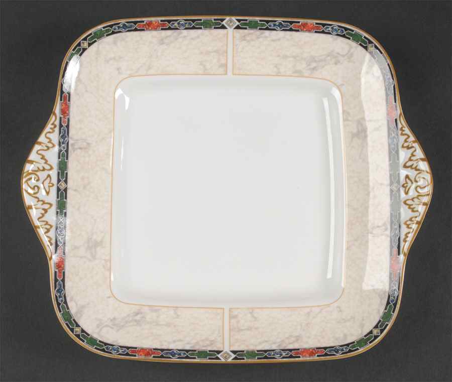 Harlequin Square Handled Cake Plate by Wedgwood-1