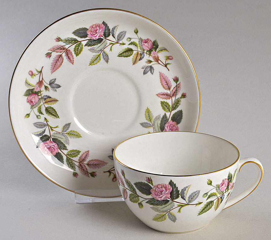 Hathaway Rose Oversized Cup & Saucer Set by Wedgwood-1