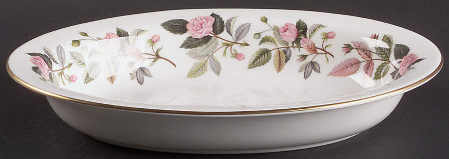 Hathaway Rose 10" Oval Vegetable Bowl by Wedgwood-1