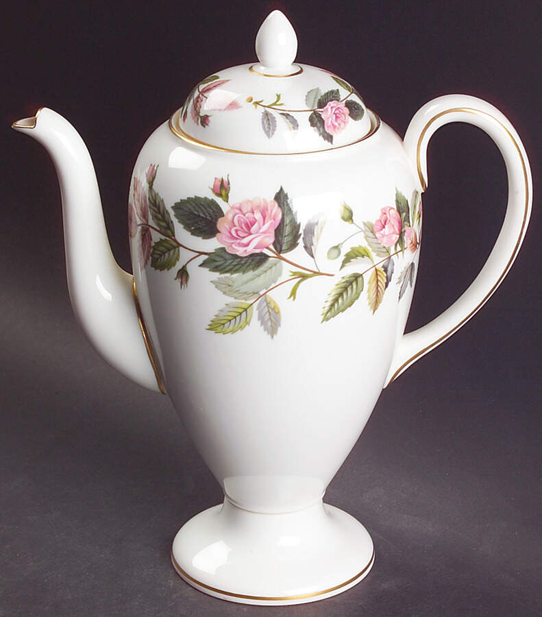 Hathaway Rose Small Coffee Pot & Lid by Wedgwood-1