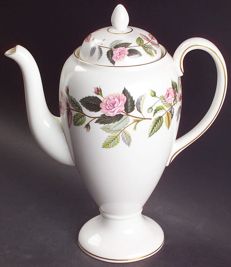 Hathaway Rose Coffee Pot & Lid by Wedgwood-1