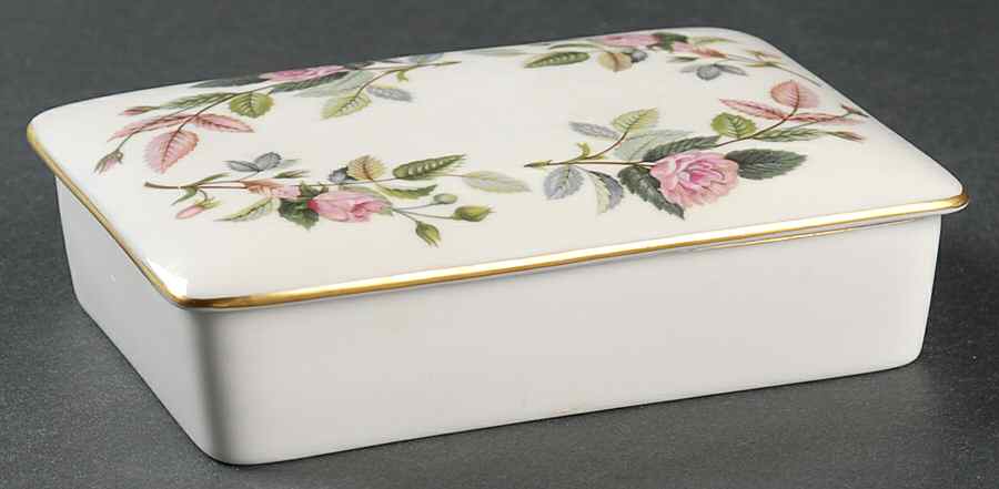 Hathaway Rose Cigarette Box & Lid by Wedgwood-1