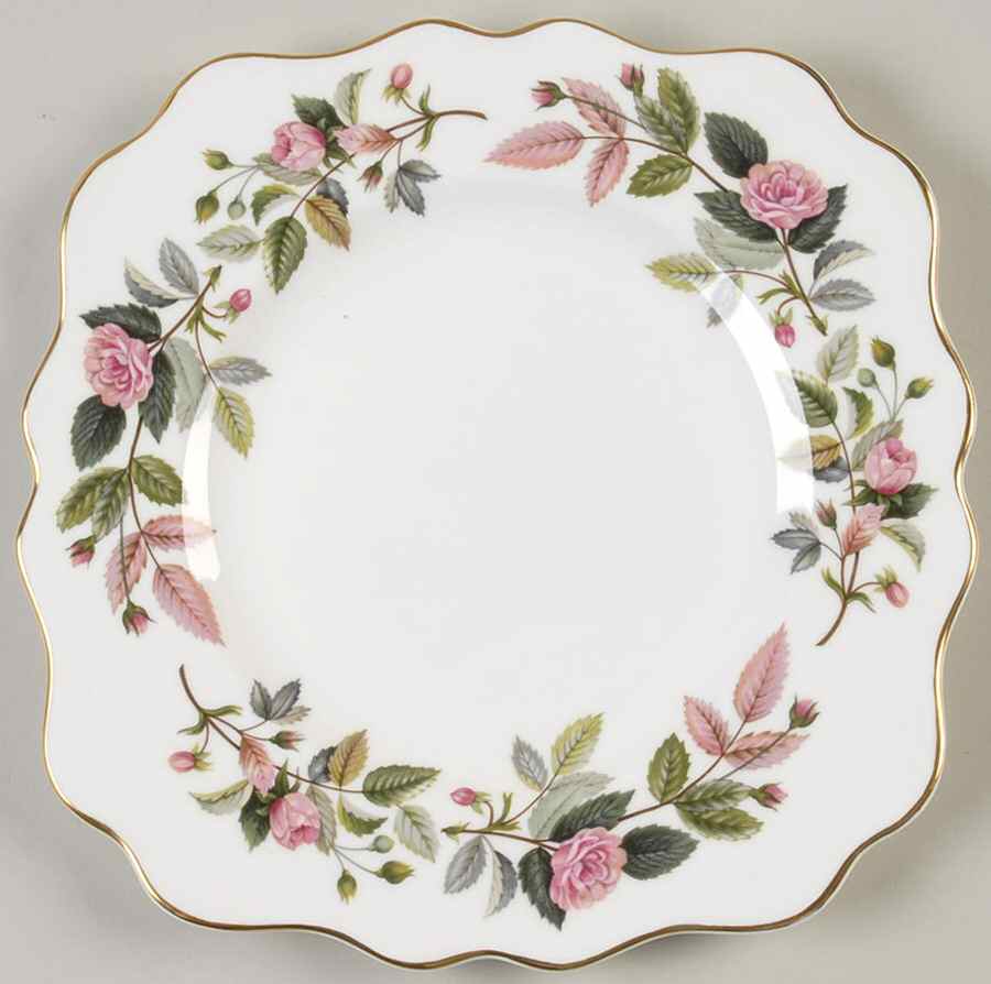 Hathaway Rose Square Salad Plate by Wedgwood-1