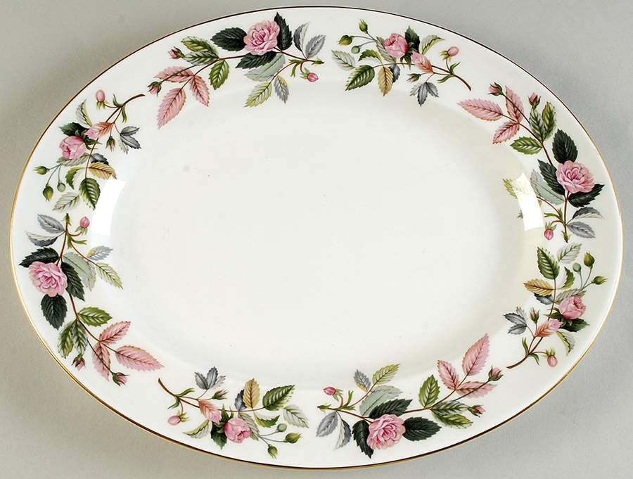 Hathaway Rose 14" Oval Serving Platter by Wedgwood-1