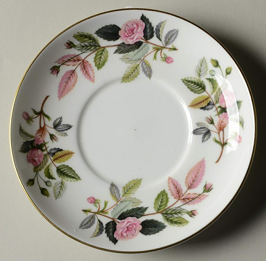 Hathaway Rose Saucer for Can Shape Demitasse Cup by Wedgwood-1