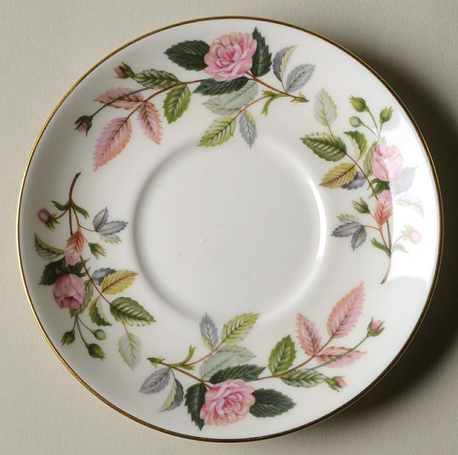 Hathaway Rose Saucer for Bond Shape Demitasse Cup by Wedgwood-1
