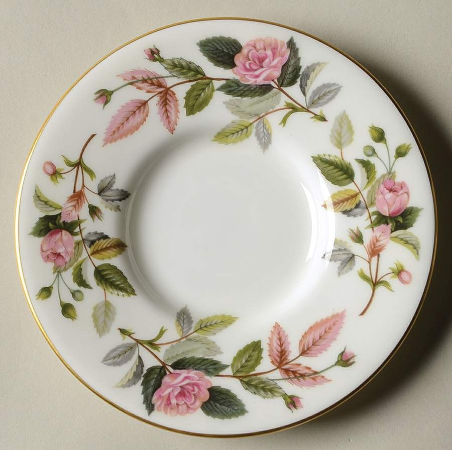 Hathaway Rose Saucer for Bond Shape Demitasse Cup by Wedgwood-1