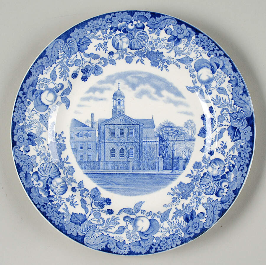 Harvard University Blue Dinner Plate by Wedgwood-1