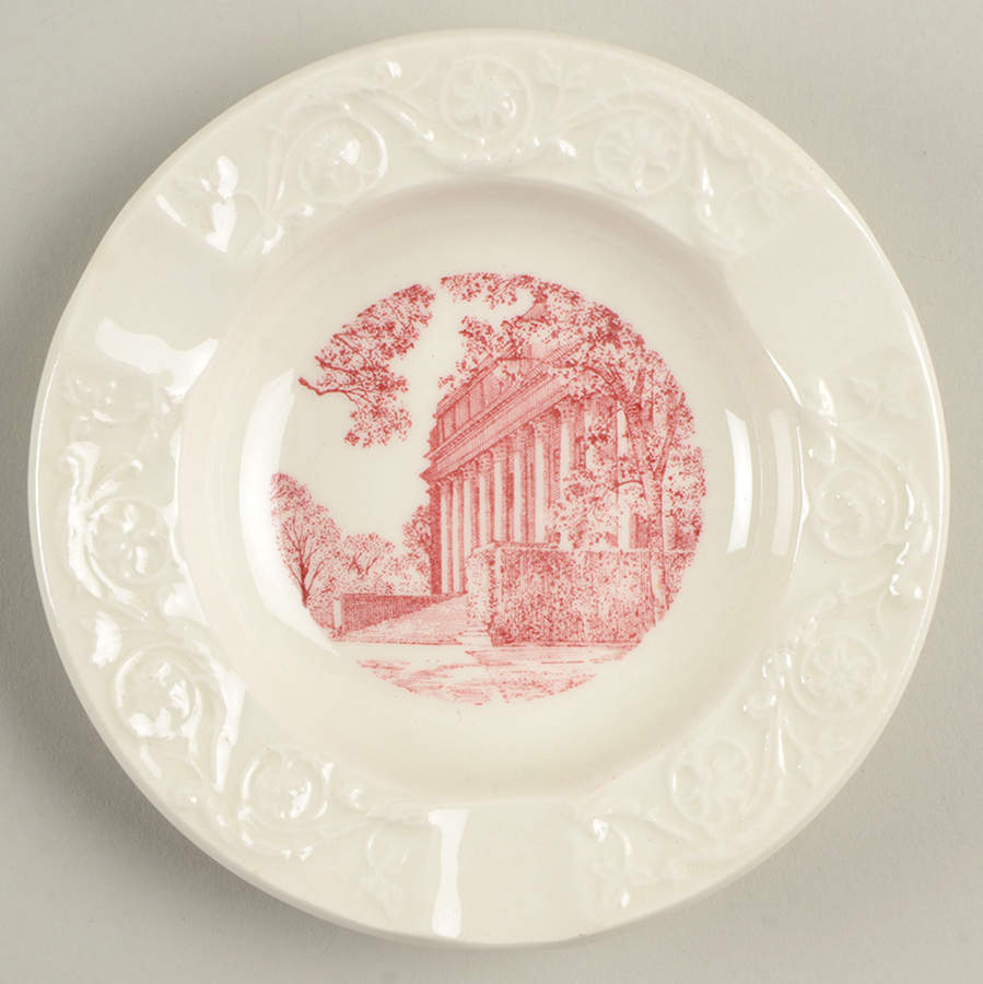 Harvard University Pink (No Gold Trim) 4" Ashtray by Wedgwood-1