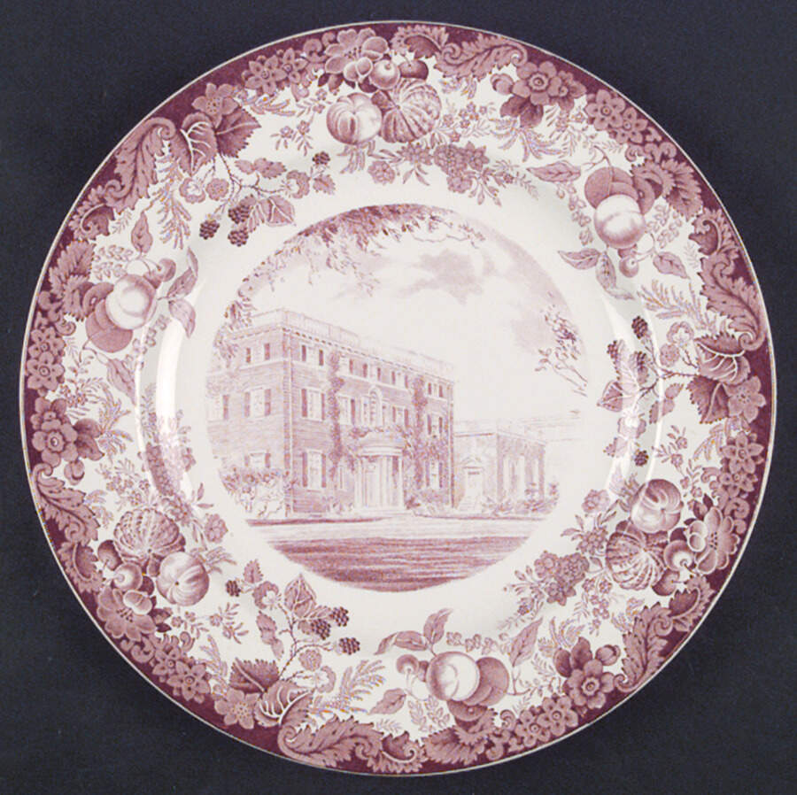 Harvard University Pink (No Gold Trim) Dinner Plate by Wedgwood-1