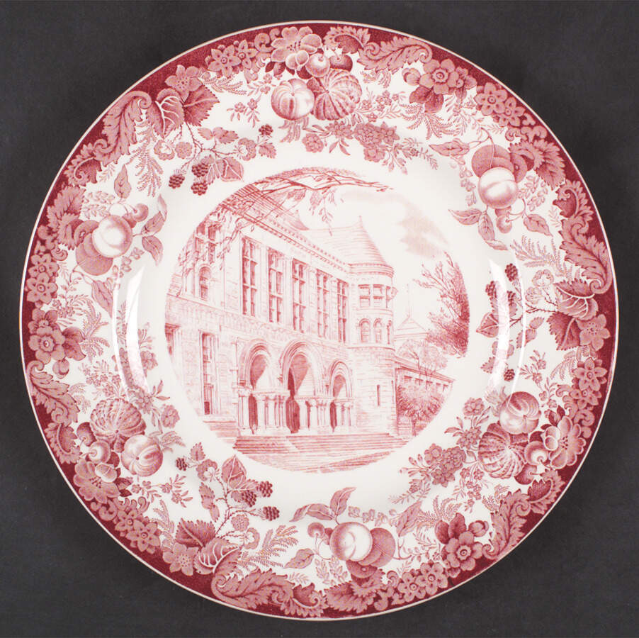 Harvard University Pink (No Gold Trim) Dinner Plate by Wedgwood-1