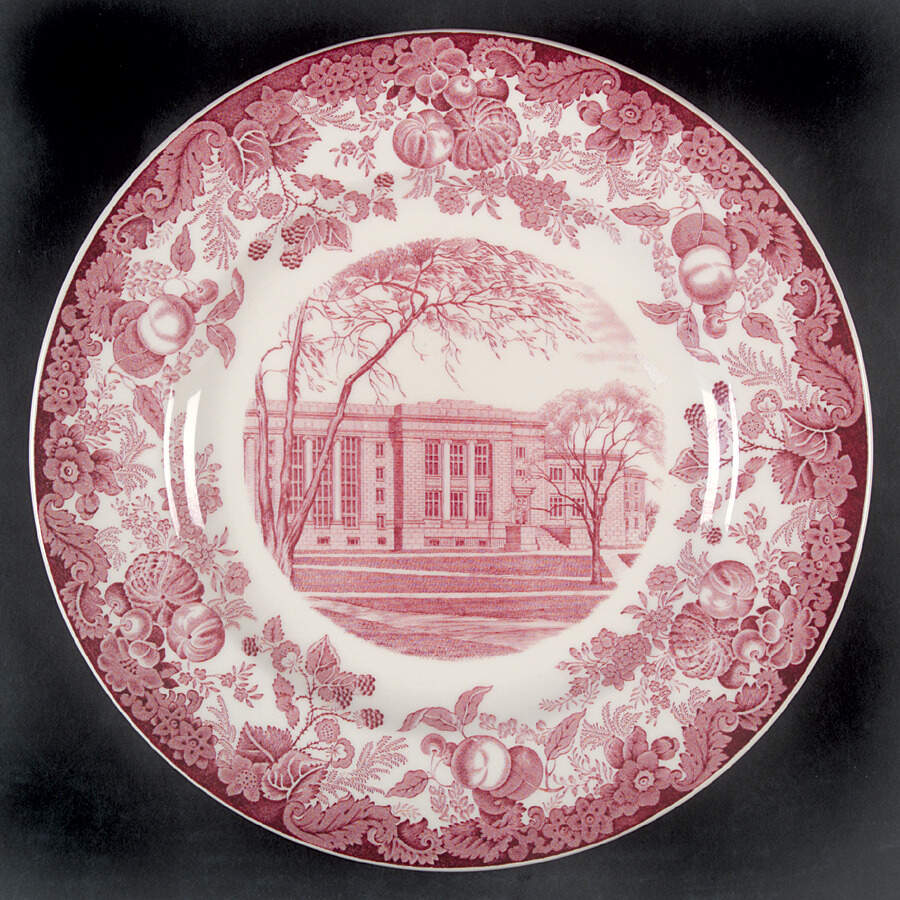 Harvard University Pink (No Gold Trim) Dinner Plate by Wedgwood-1