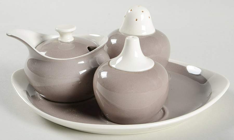 Havana Salt & Pepper, Mustard with Lid & Tray by Wedgwood-1