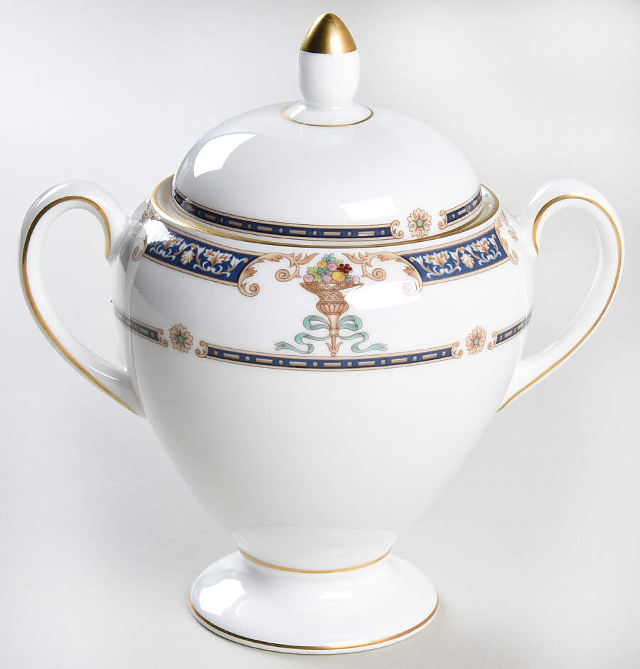 Highgrove Globe Shape Sugar Bowl & Lid by Wedgwood-1