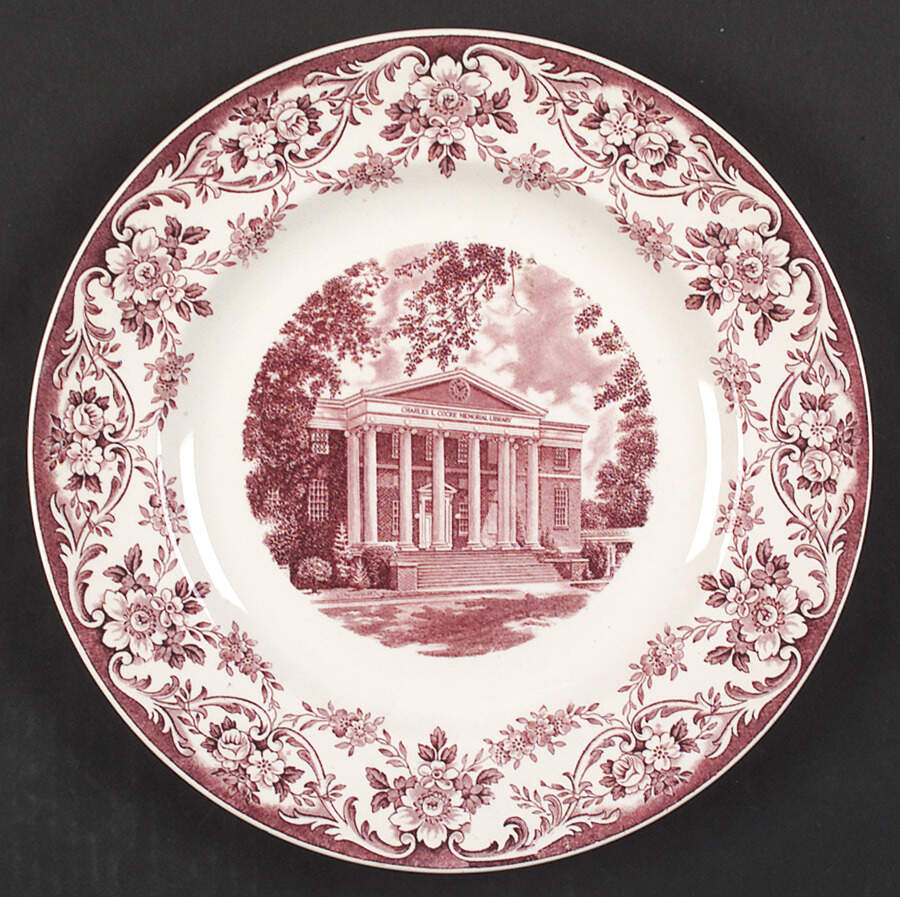 Hollins College Mulberry Dinner Plate by Wedgwood-1