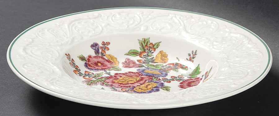 Hollyhock Rim Soup Bowl by Wedgwood-1