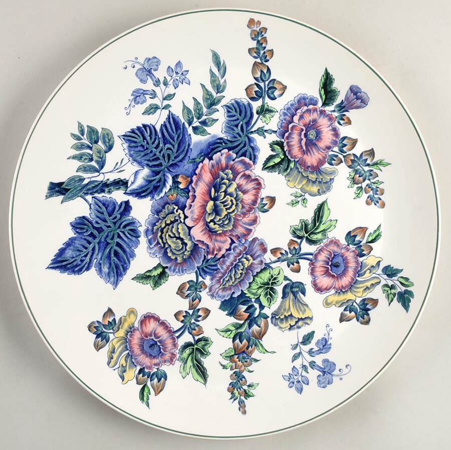Hollyhock 16" Chop Plate (Round Platter) by Wedgwood-1