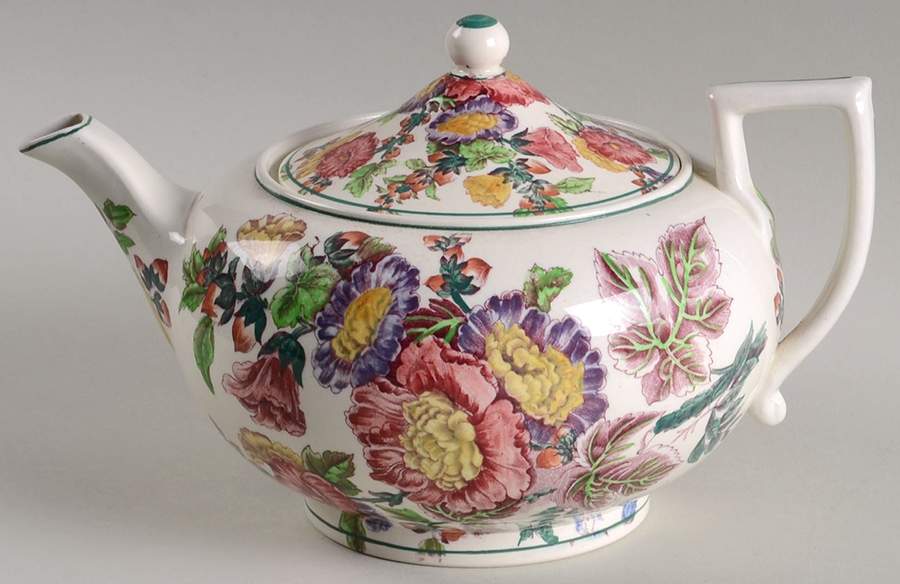 Hollyhock Teapot & Lid by Wedgwood-1