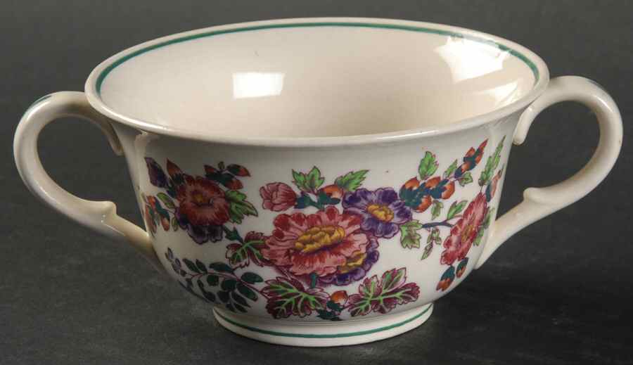 Hollyhock Footed Bouillon Cup by Wedgwood-1