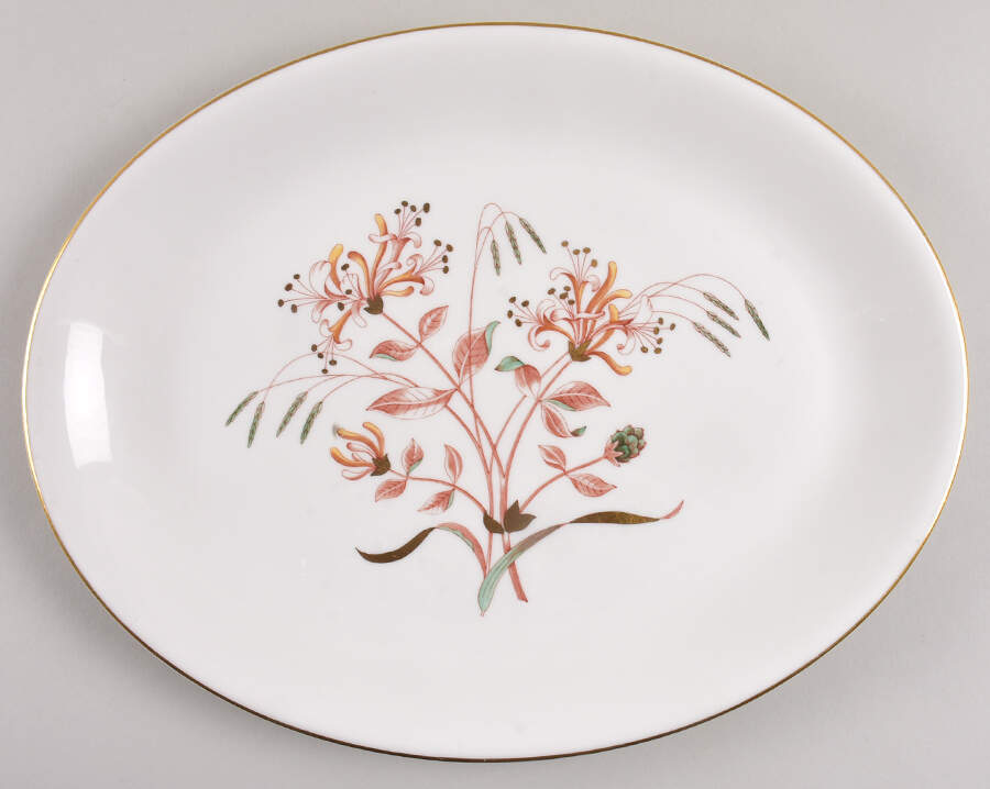 Honeysuckle Rust 13" Oval Serving Platter by Wedgwood-1