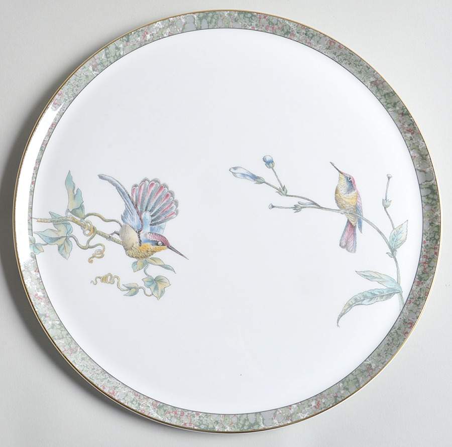 Humming Birds Round Torte Plate by Wedgwood-1