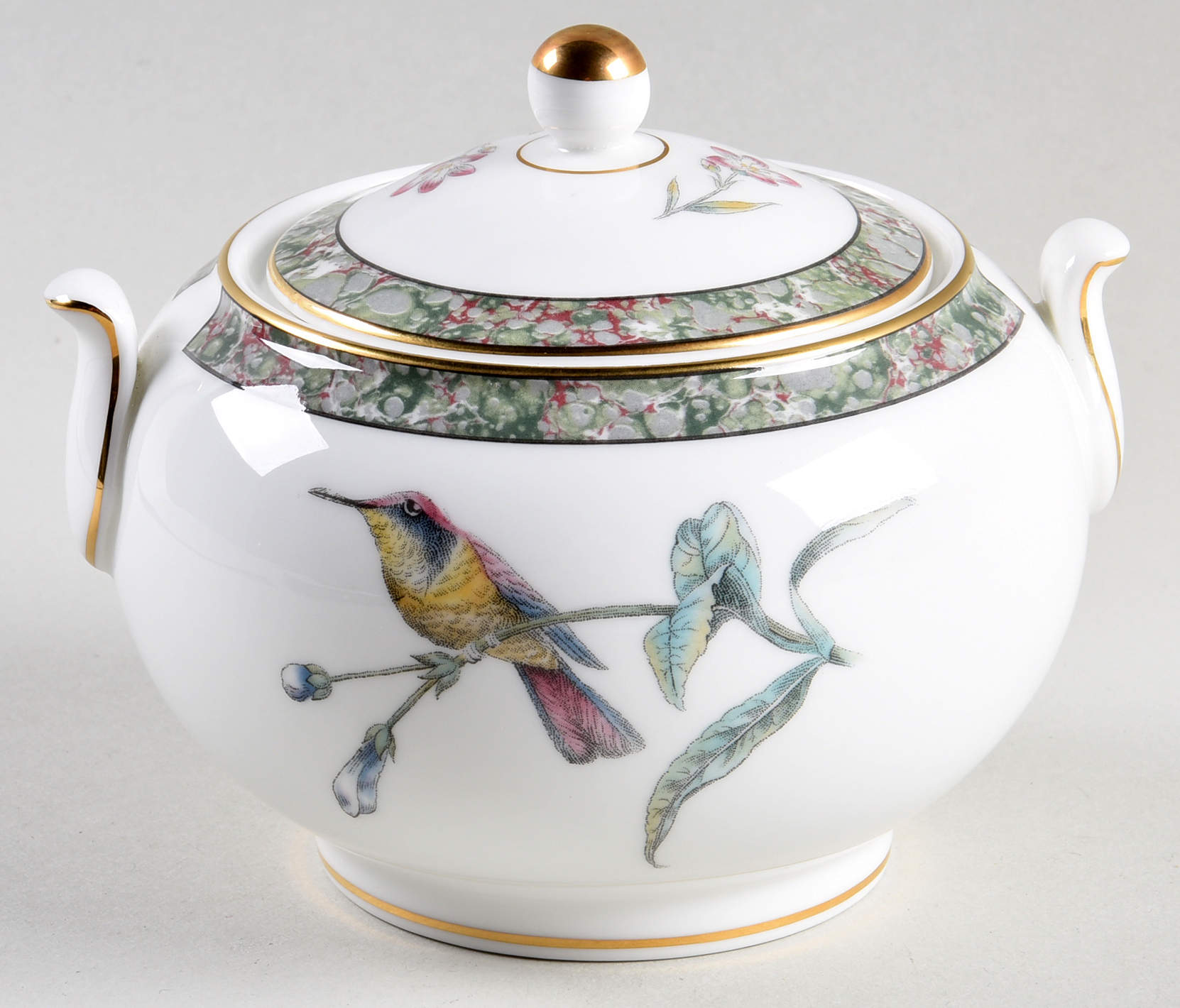 Humming Birds 146 Shape Sugar Bowl & Lid by Wedgwood-1