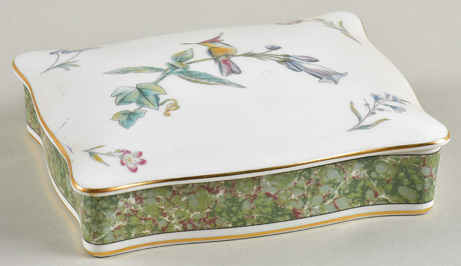 Humming Birds Double Deck Playing Card Box & Lid by Wedgwood-1