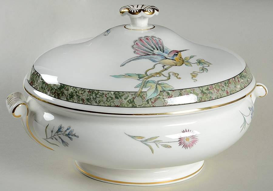 Humming Birds Round Covered Vegetable by Wedgwood-1