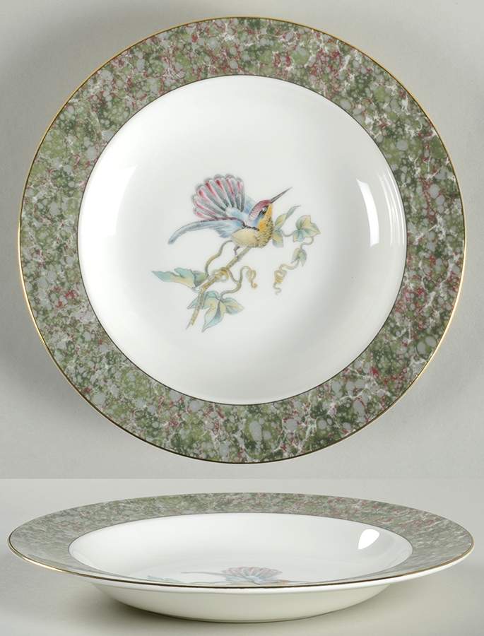 Humming Birds Large Rim Soup Bowl by Wedgwood-1