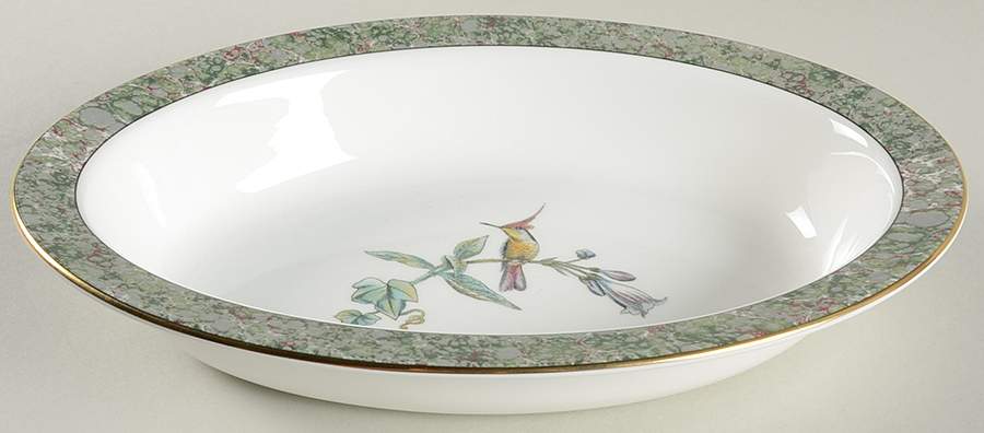 Humming Birds 10" Oval Vegetable Bowl by Wedgwood-1