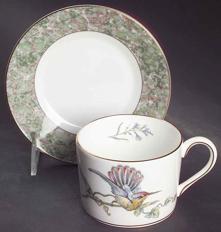 Humming Birds Flat Cup & Saucer Set by Wedgwood-1
