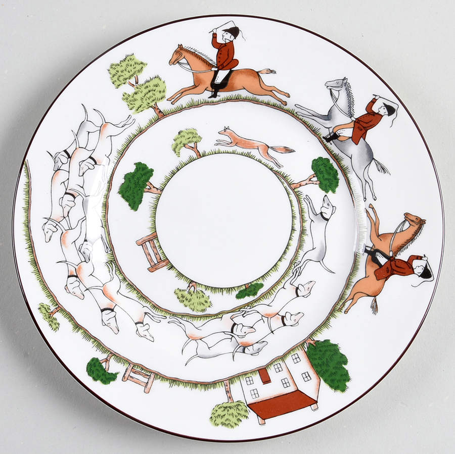 Hunting Scene Dessert/Pie Plate by Wedgwood-1
