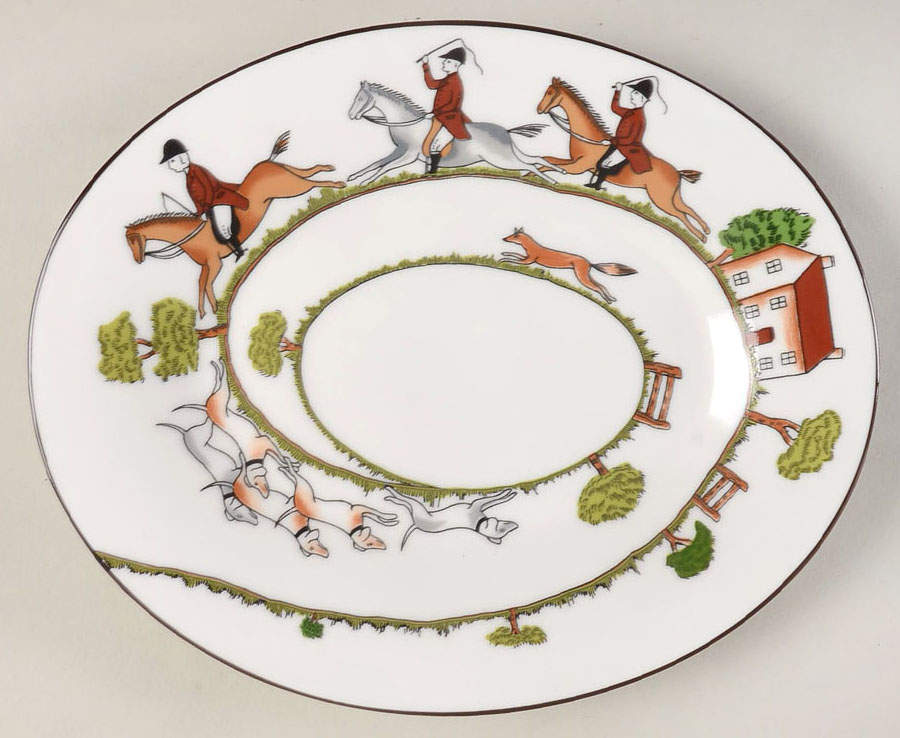 Hunting Scene Relish/Gravy Underplate by Wedgwood-1