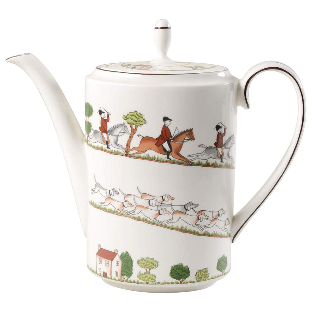 Hunting Scene Coffee Pot & Lid by Wedgwood-1