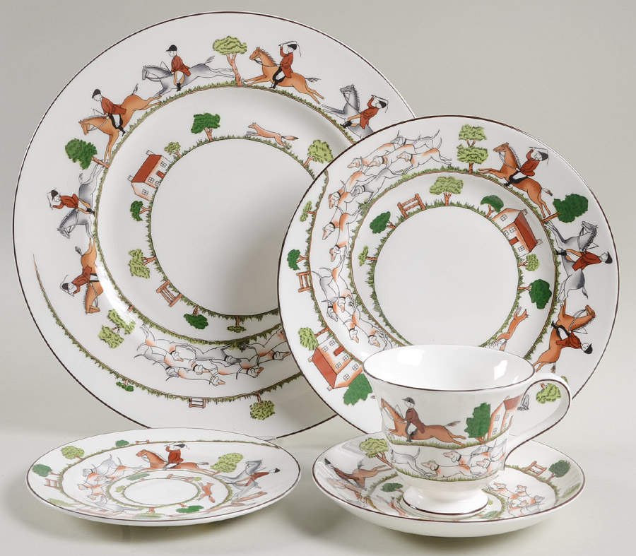 Hunting Scene 5 Piece Place Setting by Wedgwood-1
