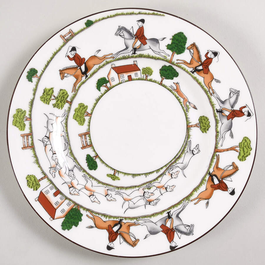 Hunting Scene Luncheon Plate by Wedgwood-1