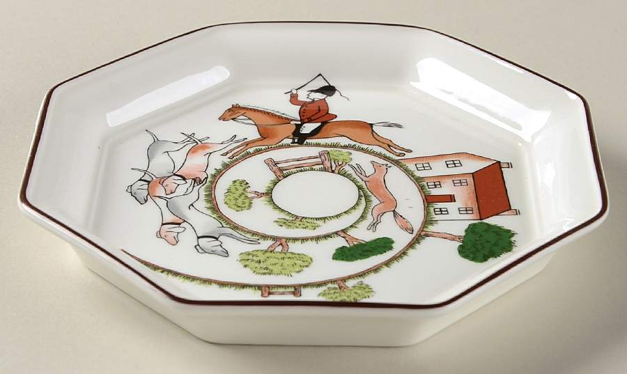 Hunting Scene 5" Octagonal Tray by Wedgwood-1