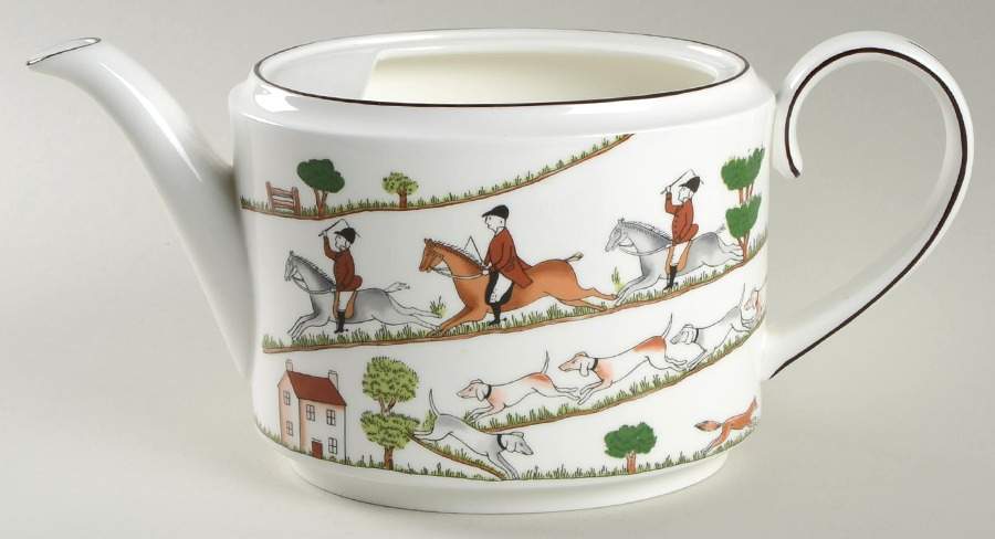 Hunting Scene Teapot No Lid by Wedgwood-1