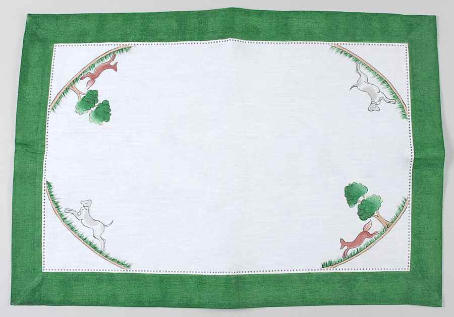 Hunting Scene Cloth Placemat by Wedgwood-1