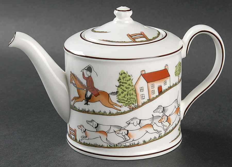 Hunting Scene Individual Teapot & Lid by Wedgwood-1